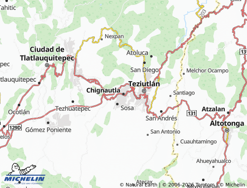 Mappa MICHELIN Chignautla - ViaMichelin
