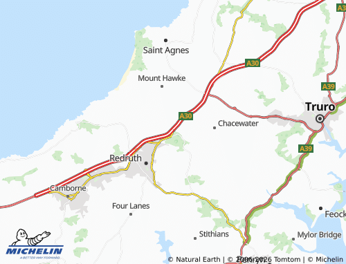 Carte MICHELIN Scorrier - ViaMichelin