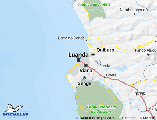 Mapa MICHELIN Luanda - ViaMichelin