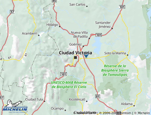 Kaart MICHELIN Tamaulipas - ViaMichelin