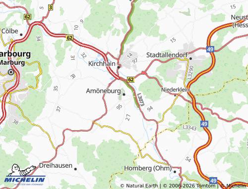 MICHELIN Amöneburg map - ViaMichelin