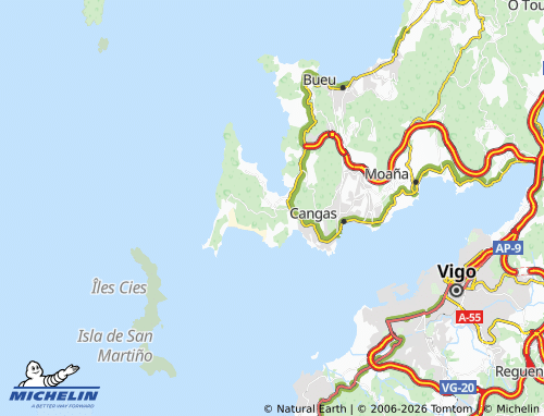 MICHELIN Hío map - ViaMichelin