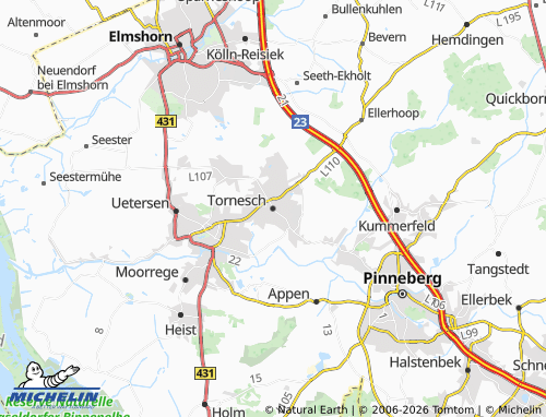 MICHELIN Tornesch map - ViaMichelin