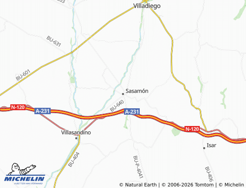 MICHELIN Sasamón map - ViaMichelin