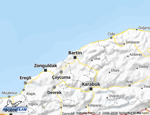 MICHELIN-Landkarte Bartın - ViaMichelin