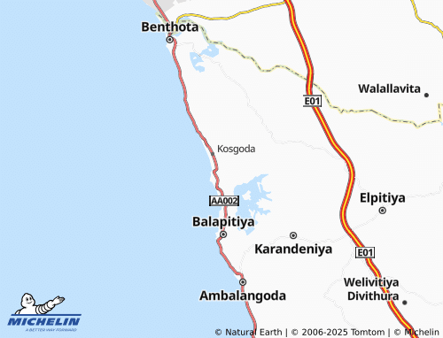 MICHELIN Godapitiya map - ViaMichelin