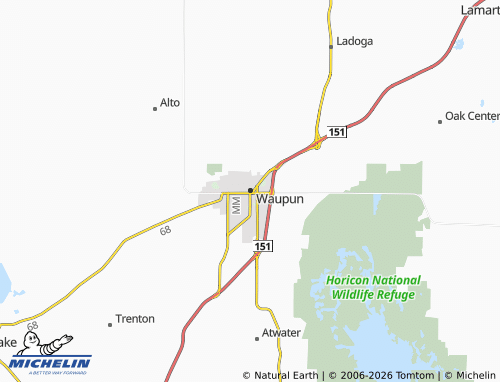Kaart MICHELIN Waupun - ViaMichelin