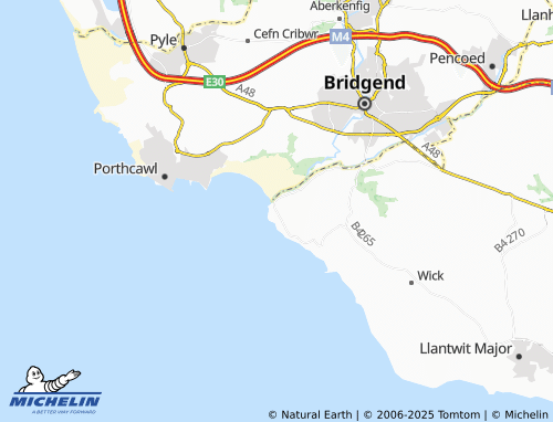 MICHELIN Ogmore-by-Sea map - ViaMichelin