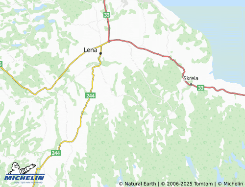 MICHELIN Lensbygda map - ViaMichelin
