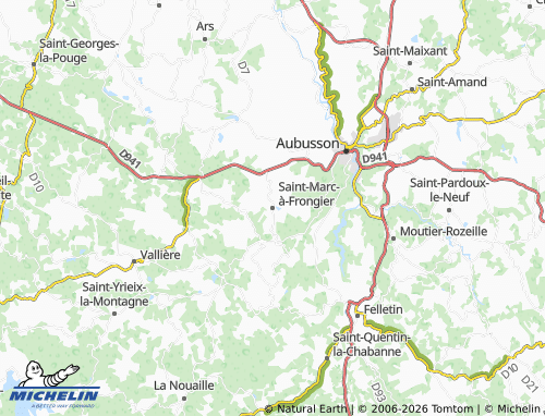 Mapa MICHELIN Saint-Marc-à-Frongier - ViaMichelin