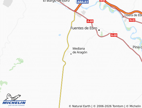 Mappa MICHELIN Mediana de Aragón - ViaMichelin