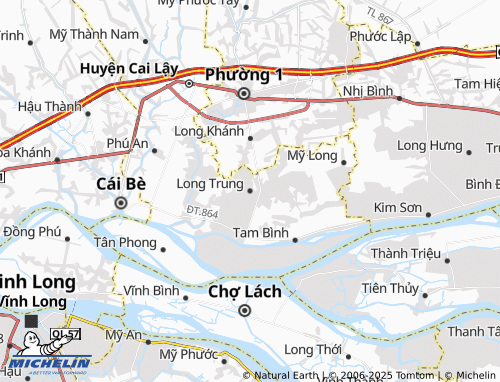 MICHELIN Long Trung map - ViaMichelin