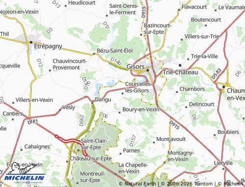 Mappa MICHELIN Courcelles-lès-Gisors - ViaMichelin