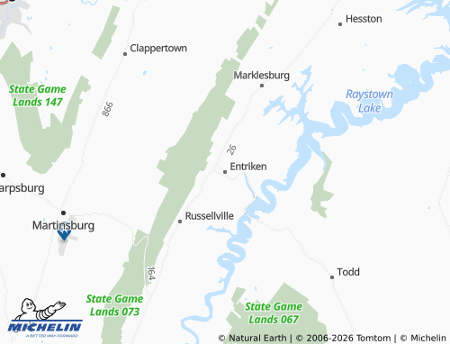 Carte MICHELIN Entriken - ViaMichelin