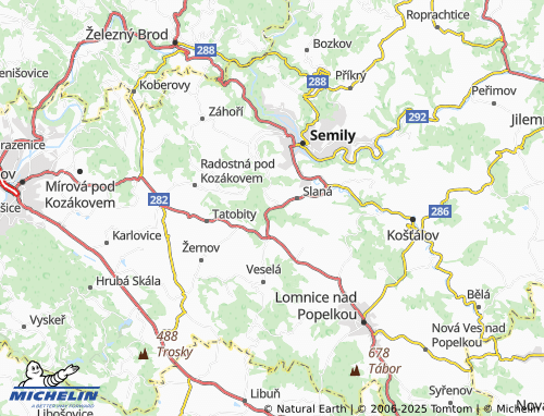 Carte MICHELIN Hořensko - ViaMichelin