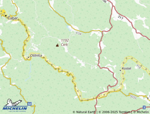 MICHELIN-Landkarte Gornja Briga - ViaMichelin
