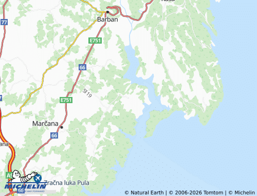 MICHELIN-Landkarte Rakalj - ViaMichelin