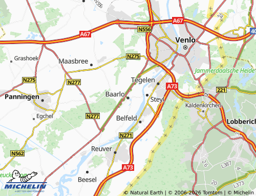 Carte MICHELIN Baarlo - ViaMichelin