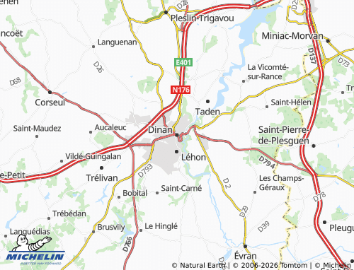 MICHELIN Dinan map - ViaMichelin