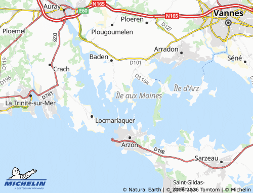 Kaart MICHELIN Larmor-Baden - ViaMichelin