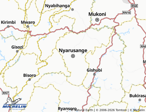 Mappa MICHELIN Nyarusange - ViaMichelin