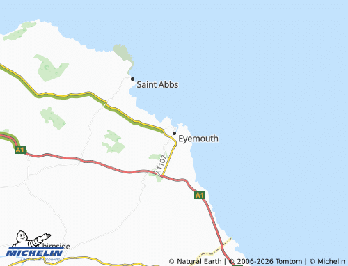 Carte MICHELIN Eyemouth - ViaMichelin
