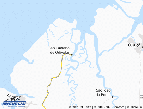 MICHELIN São Caetano de Odivelas map - ViaMichelin