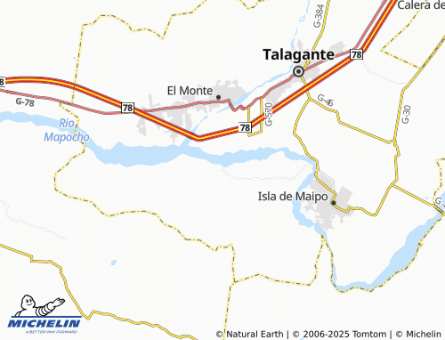 MICHELIN San Vicente de Naltagua map - ViaMichelin
