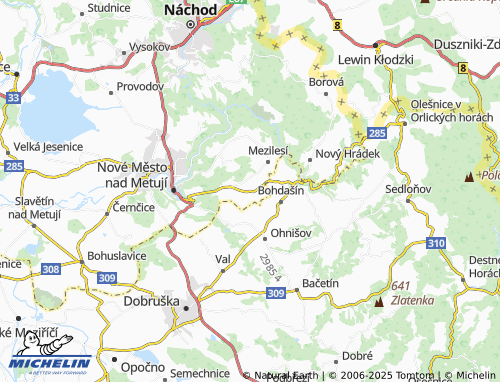 MICHELIN Slavoňov map - ViaMichelin