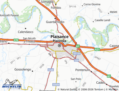Mappa MICHELIN Piacenza - ViaMichelin
