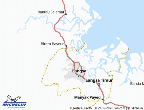 MICHELIN Alue Dua map - ViaMichelin