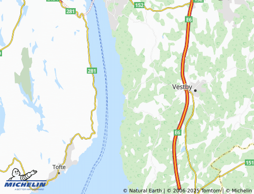 MICHELIN Hvitsten map - ViaMichelin