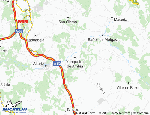 MICHELIN Xunqueira de Ambía (Santa María a Real) map - ViaMichelin