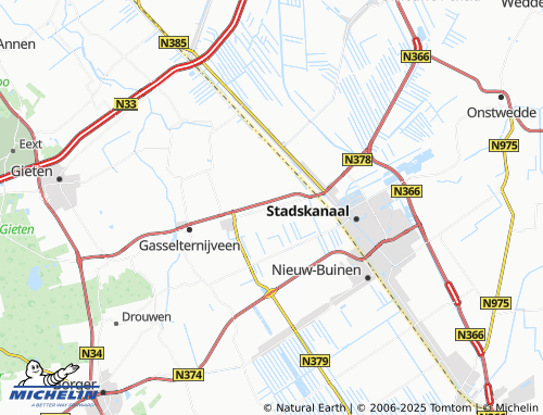 MICHELIN Gasselternijveenschemond map - ViaMichelin