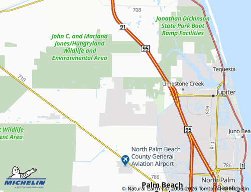 Mappa MICHELIN Jupiter Farms - ViaMichelin