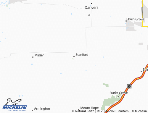 Mapa MICHELIN Stanford - ViaMichelin