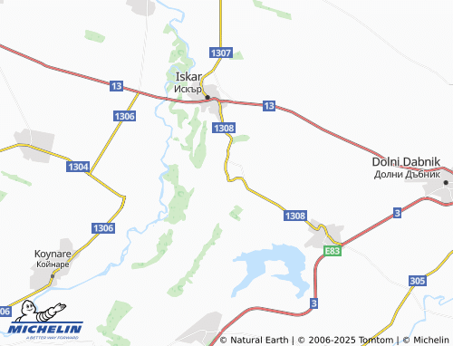 MICHELIN Pisarovo map - ViaMichelin