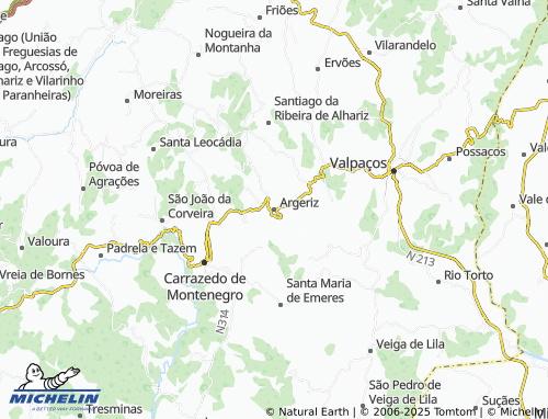 MICHELIN Argeriz map - ViaMichelin