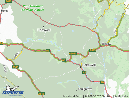 MICHELIN Little Longstone map - ViaMichelin