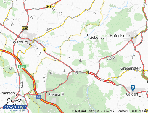 MICHELIN Ersen map - ViaMichelin