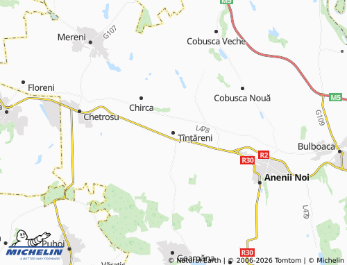 MICHELIN Țînțăreni map - ViaMichelin