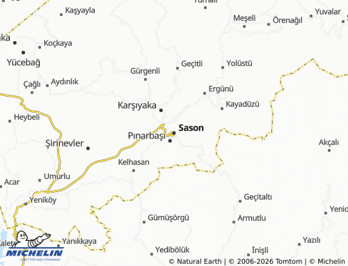 MICHELIN-Landkarte Sason - ViaMichelin