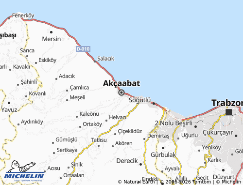 Mappa MICHELIN Akcaabat - ViaMichelin