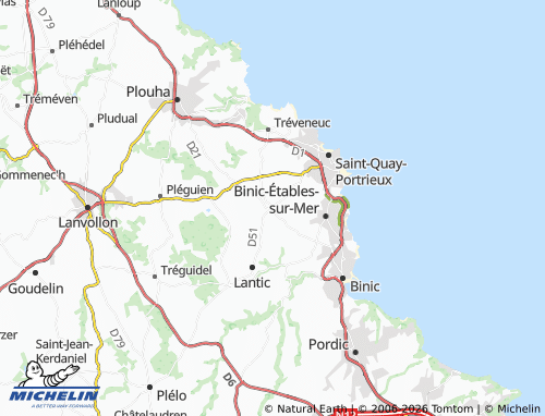 MICHELIN Plourhan map - ViaMichelin