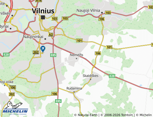 Carte MICHELIN Nemėžis - ViaMichelin