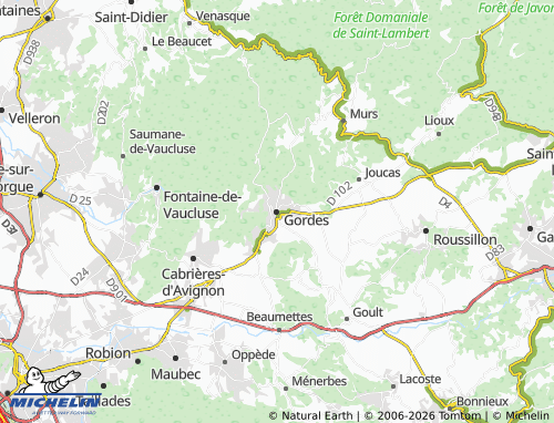 Mapa MICHELIN Gordes - ViaMichelin
