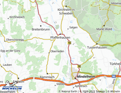 Mapa MICHELIN Egelhofen - ViaMichelin