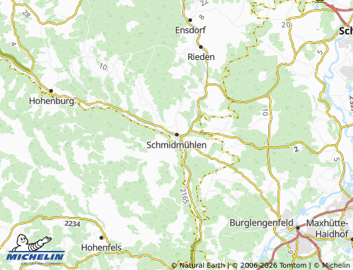 Mappa MICHELIN Schmidmühlen - ViaMichelin