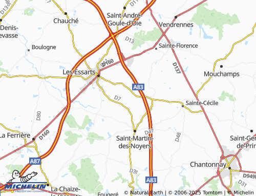 Kaart MICHELIN Les Litaudières - ViaMichelin