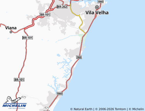 Mapa MICHELIN Terra Vermelha - ViaMichelin